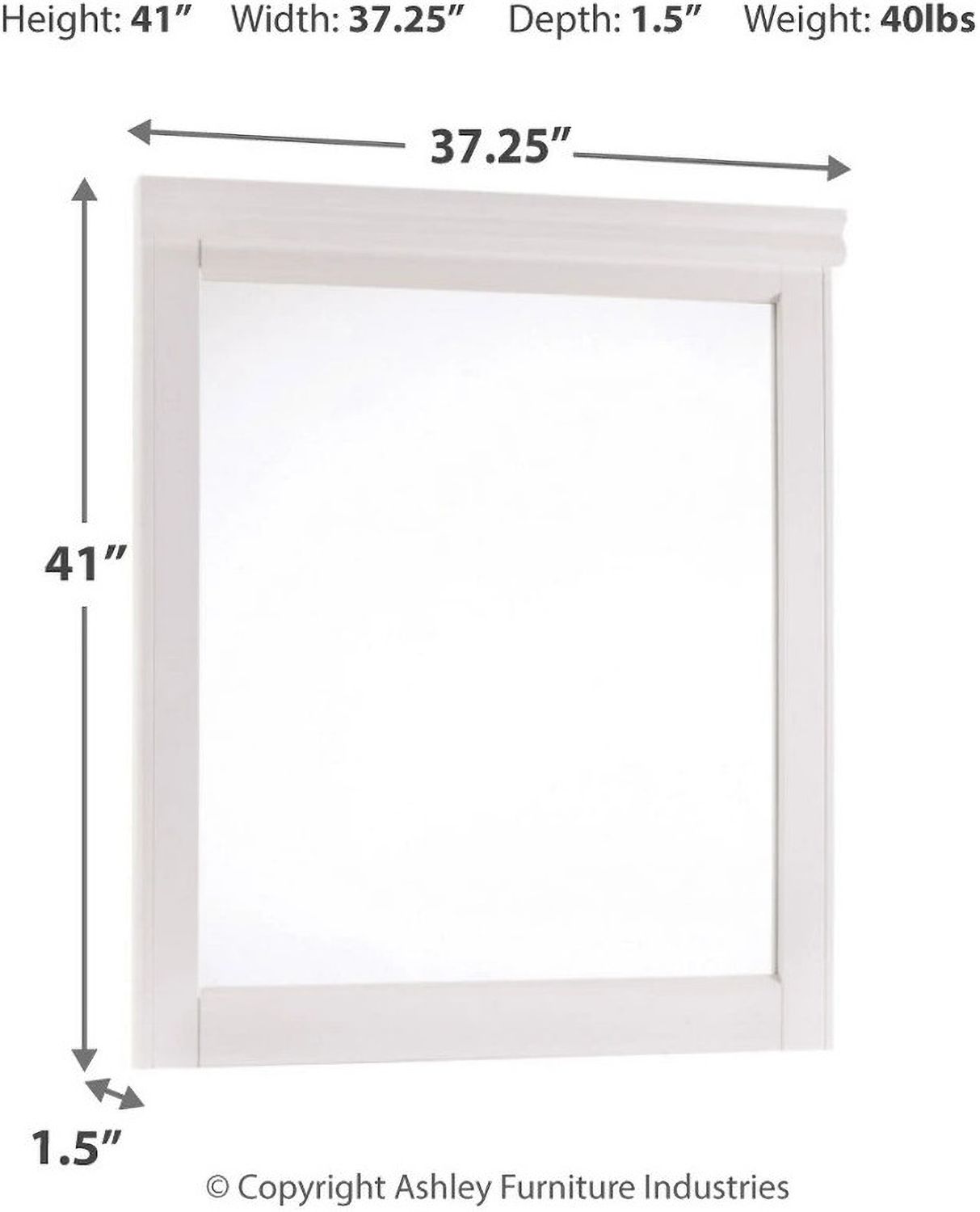 Anarasia White Bedroom Mirror B12936