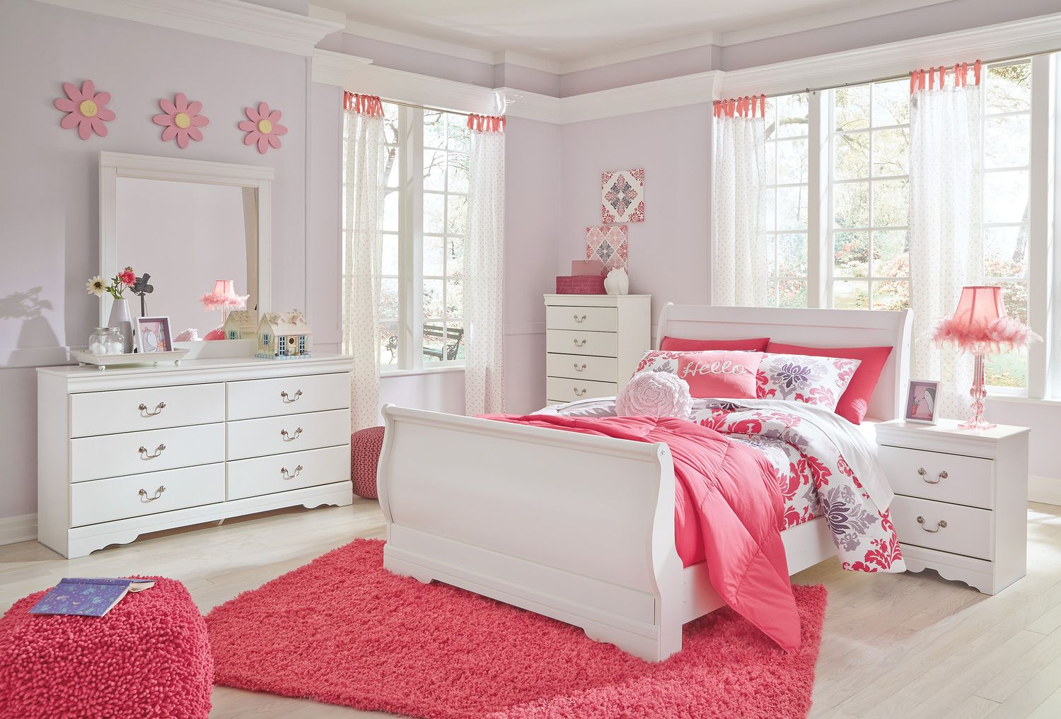 Anarasia White Bedroom Mirror B12936