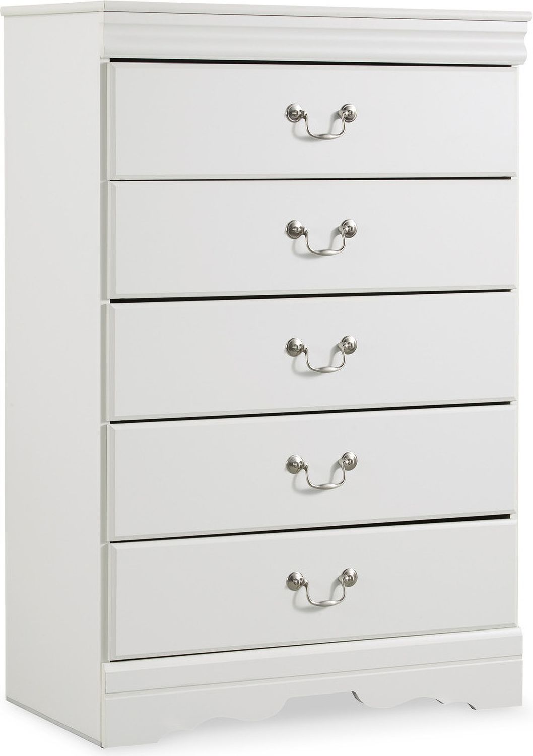 Anarasia White 5 Drawer Chest B12946