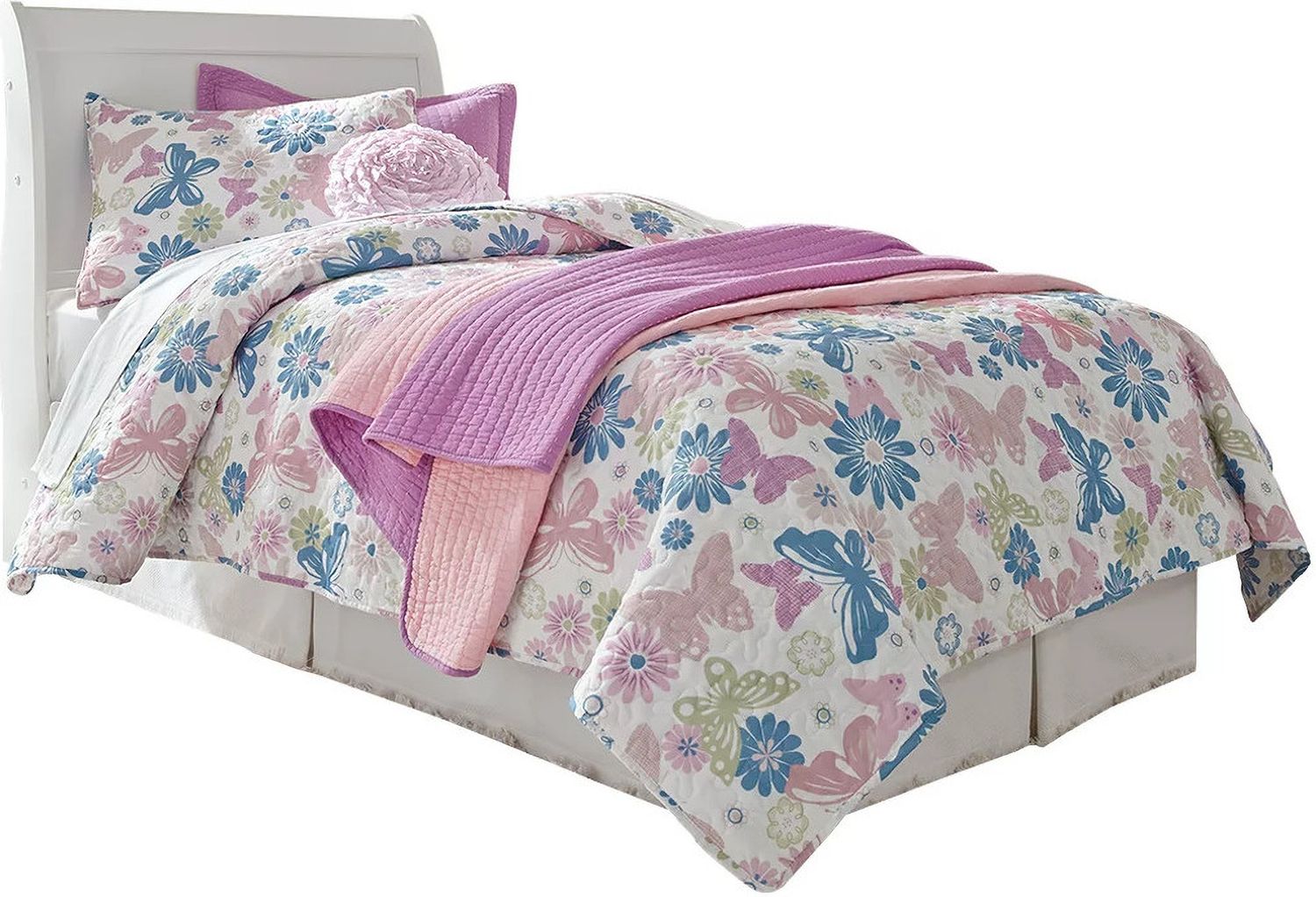 Anarasia White Twin Sleigh Headboard Only B12963