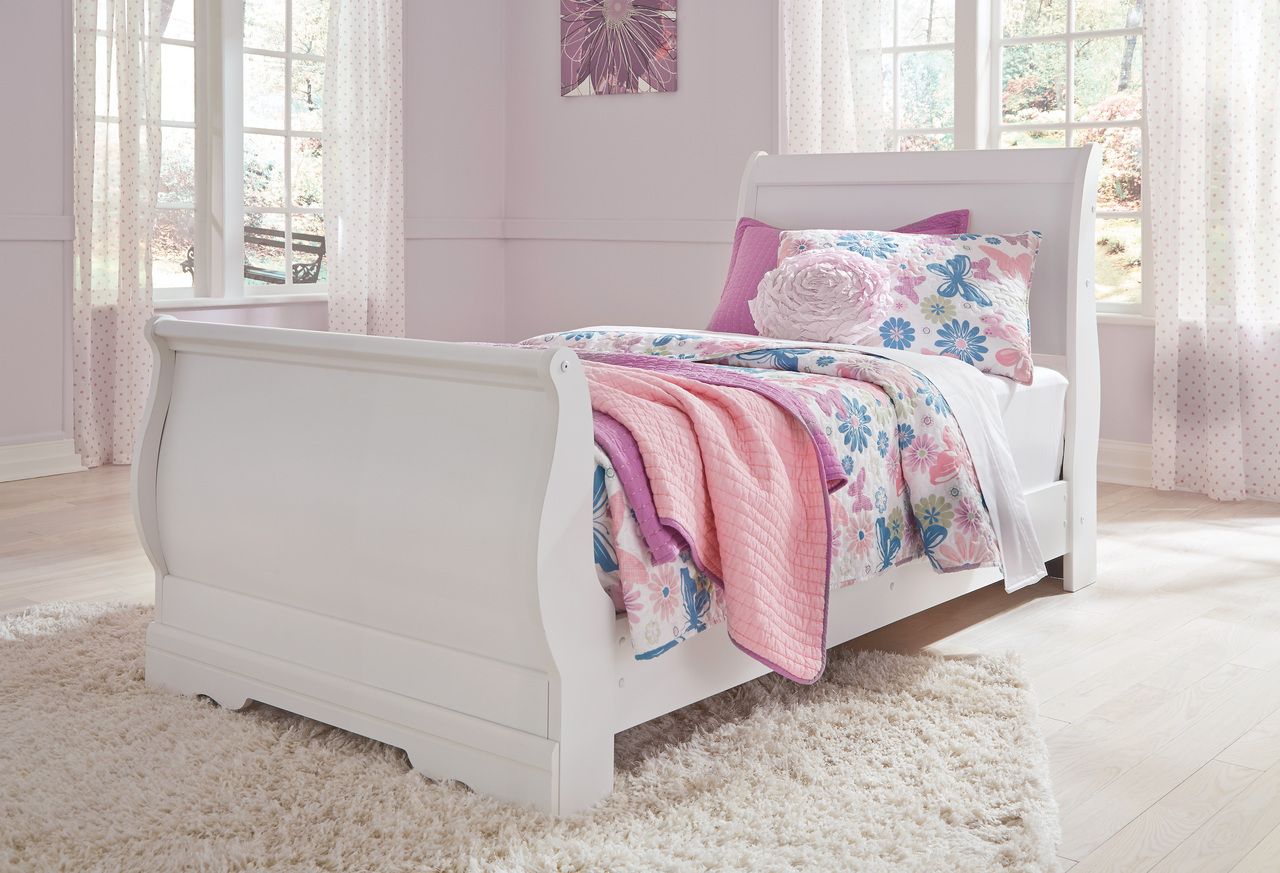 Anarasia White Twin Sleigh Headboard Only B12963