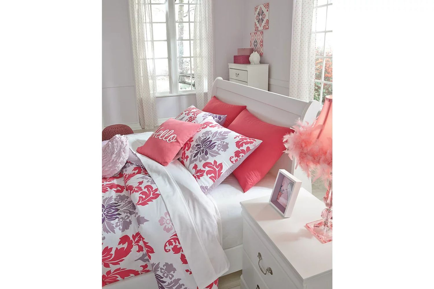Anarasia White Full Sleigh Headboard Only B12987