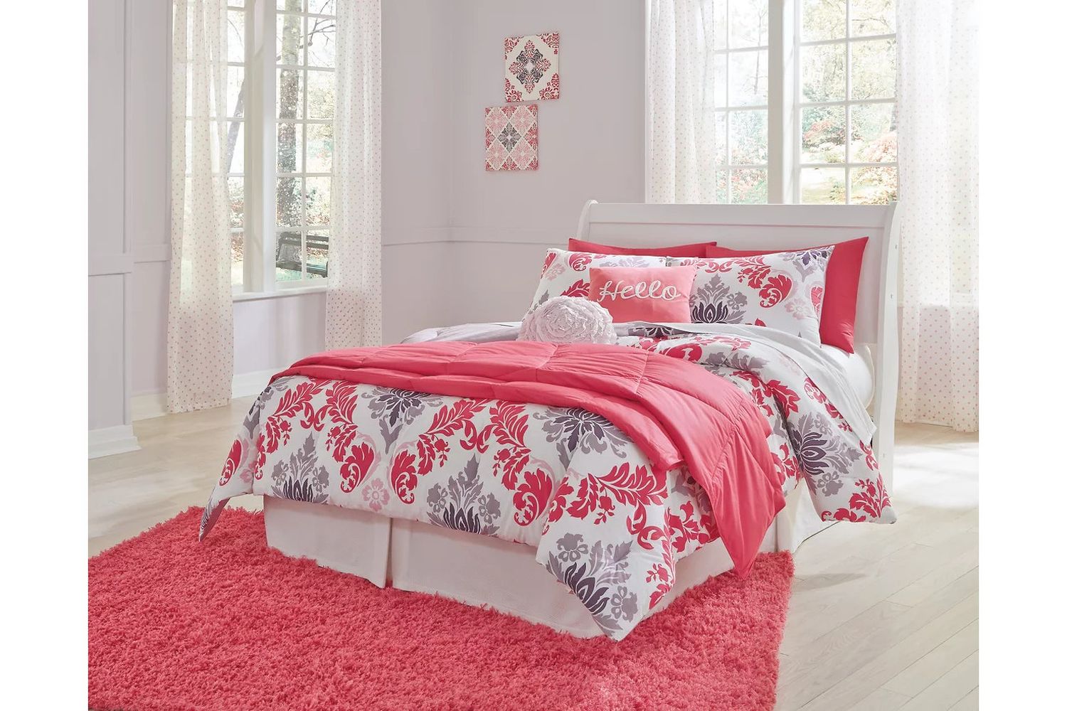 Anarasia White Full Sleigh Headboard Only B12987