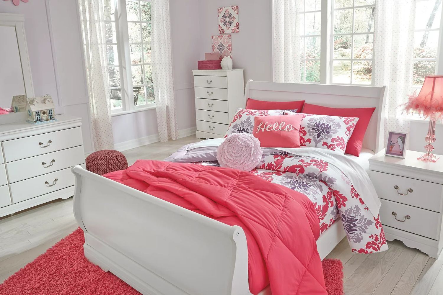 Anarasia White Full Sleigh Headboard Only B12987