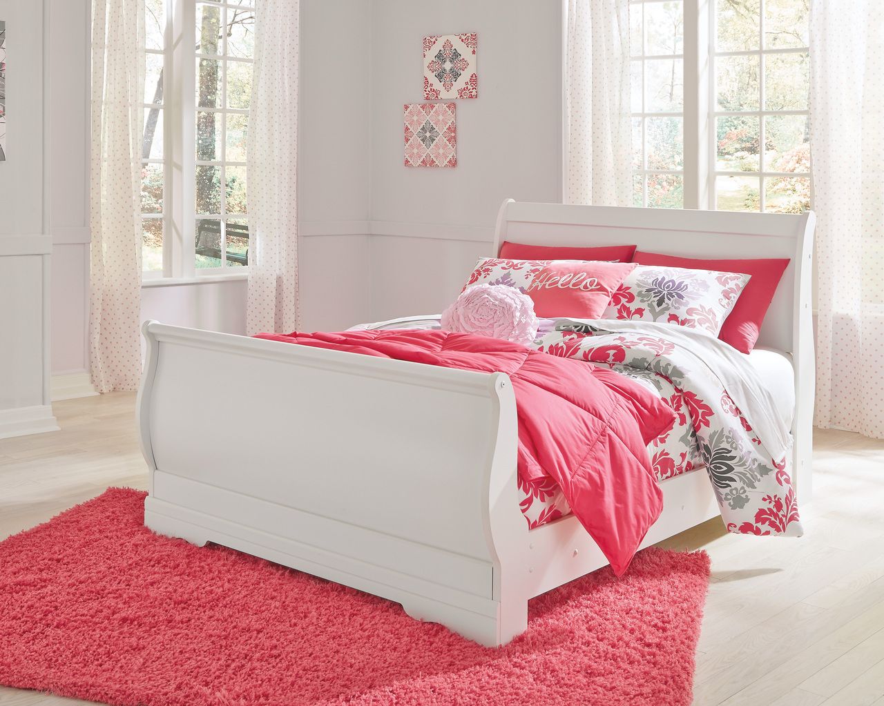 Anarasia White Full Sleigh Headboard Only B12987