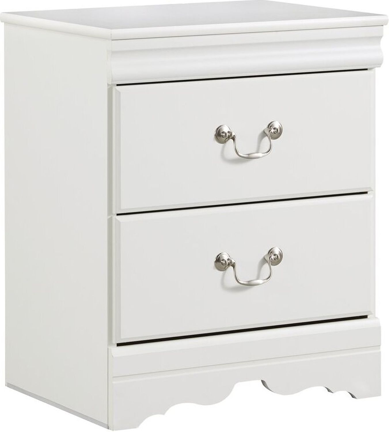 Anarasia White 2 Drawer Night Stand B12992