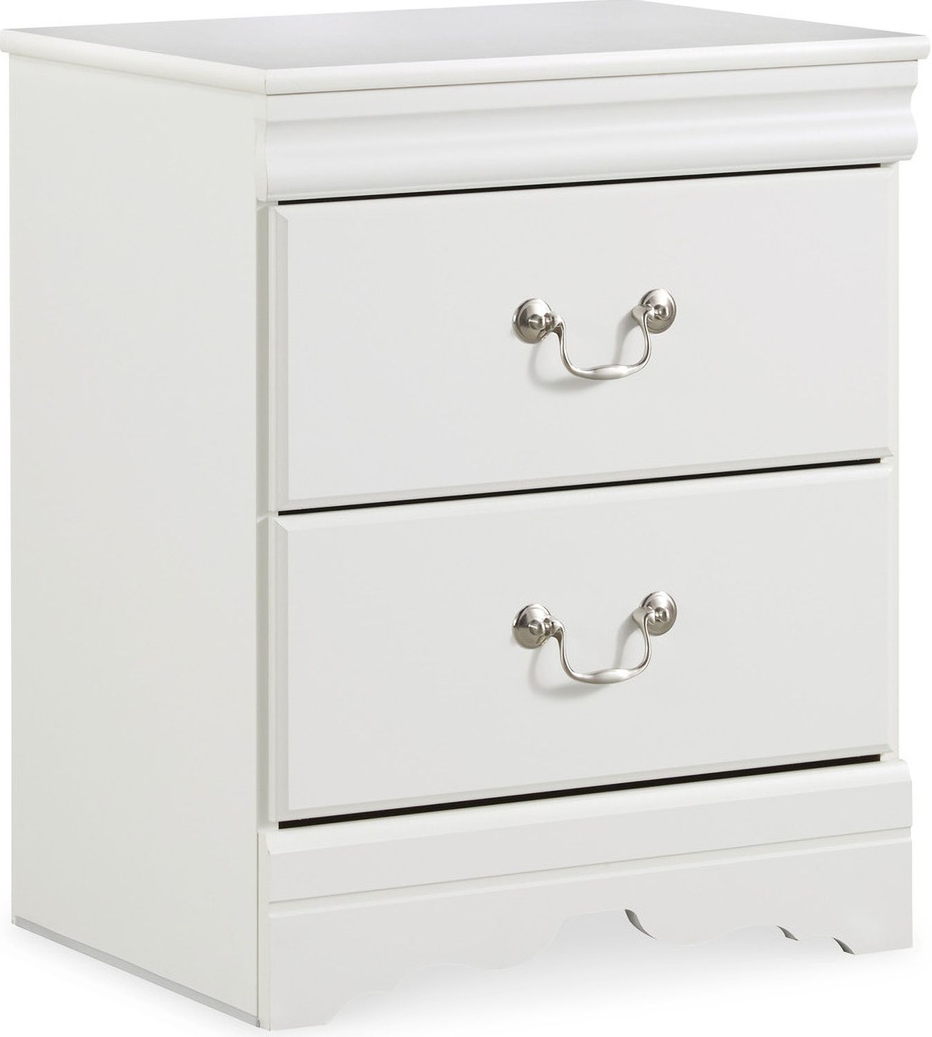 Anarasia White 2 Drawer Night Stand B12992