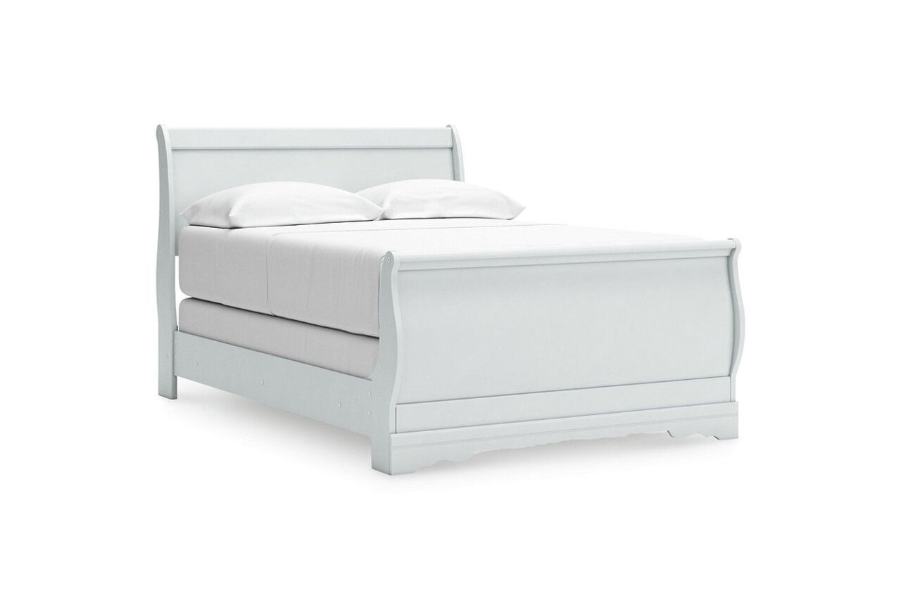 Anarasia White Full Sleigh Bed B129B2