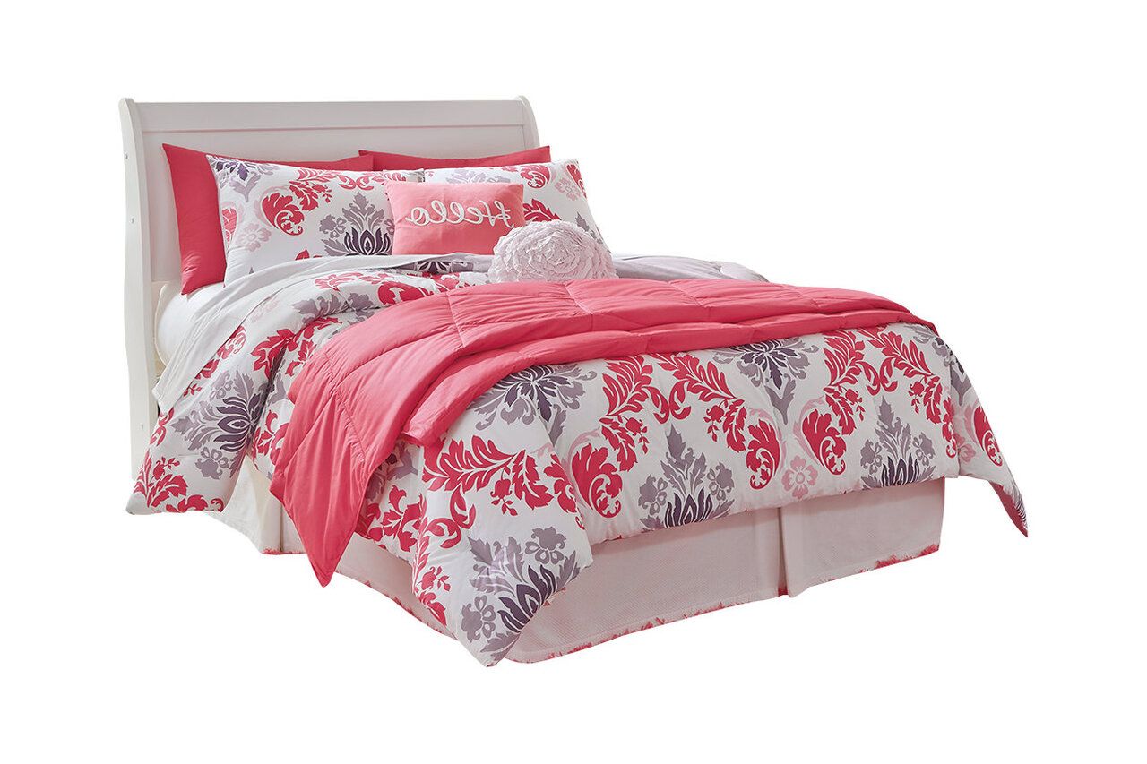 Anarasia White Full Sleigh Bed B129B2