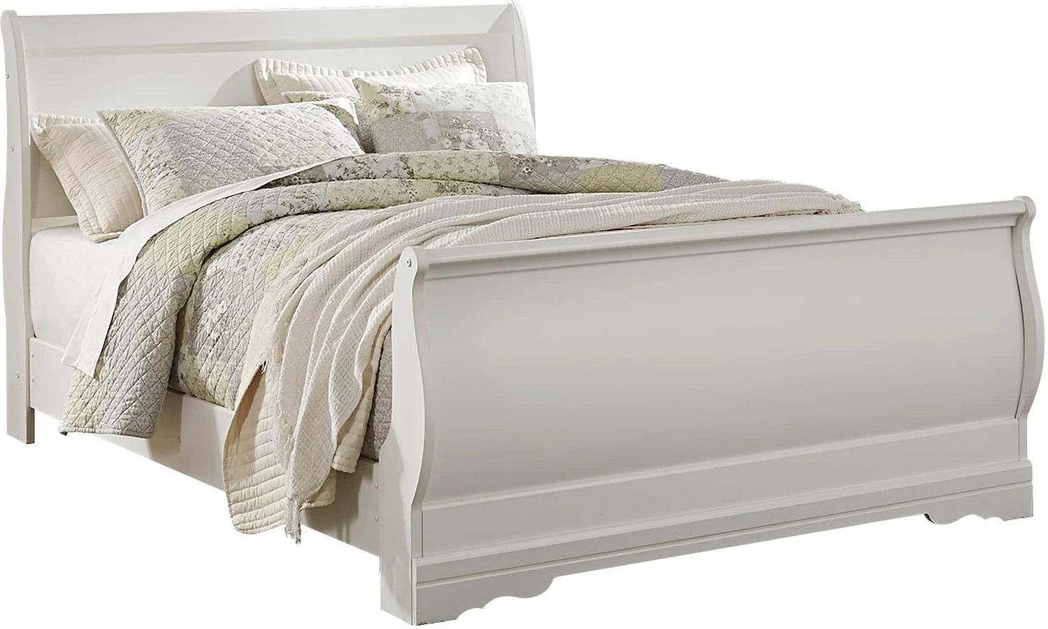Anarasia White Queen Sleigh Bed B129B4