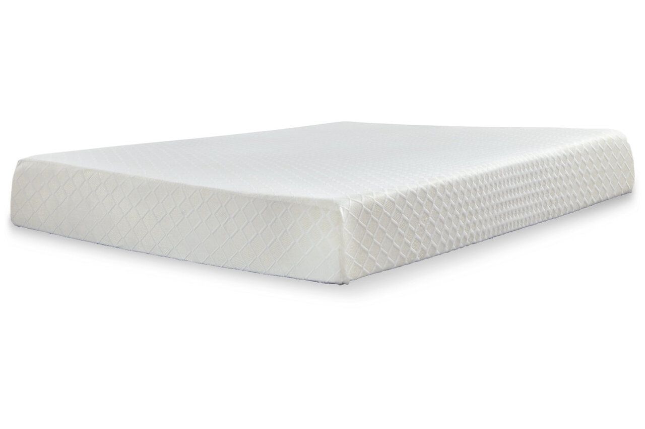 Contemporary Beige Queen Upholstered Panel Bed With Chime 10" Luxury Firm Bed In A Box Mattress B130581M91X32M69931