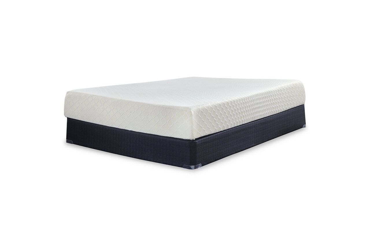 Contemporary Beige Queen Upholstered Panel Bed With Chime 10" Luxury Firm Bed In A Box Mattress B130581M91X32M69931