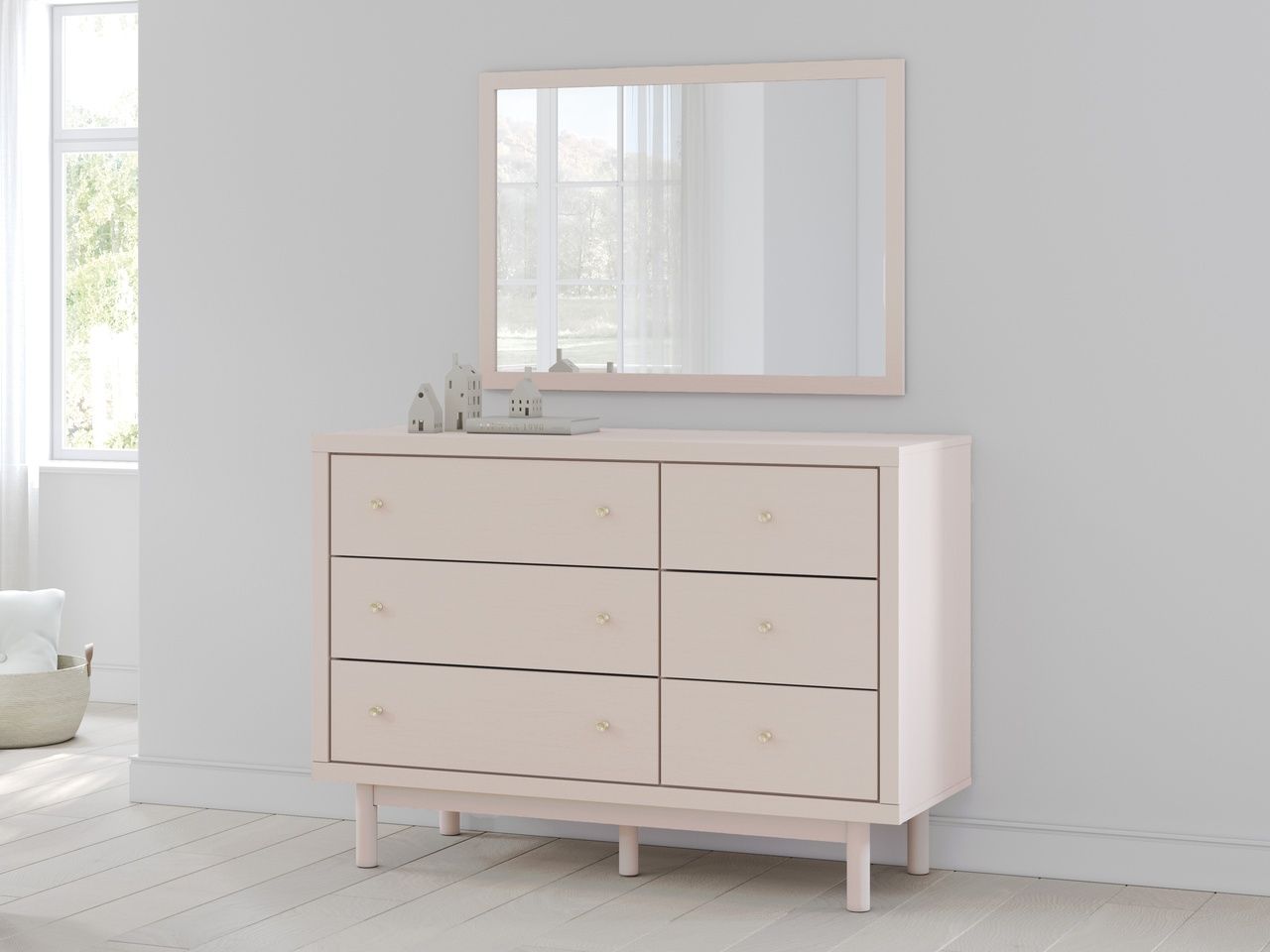 Wistenpine Bedroom Mirror In Blush B132336
