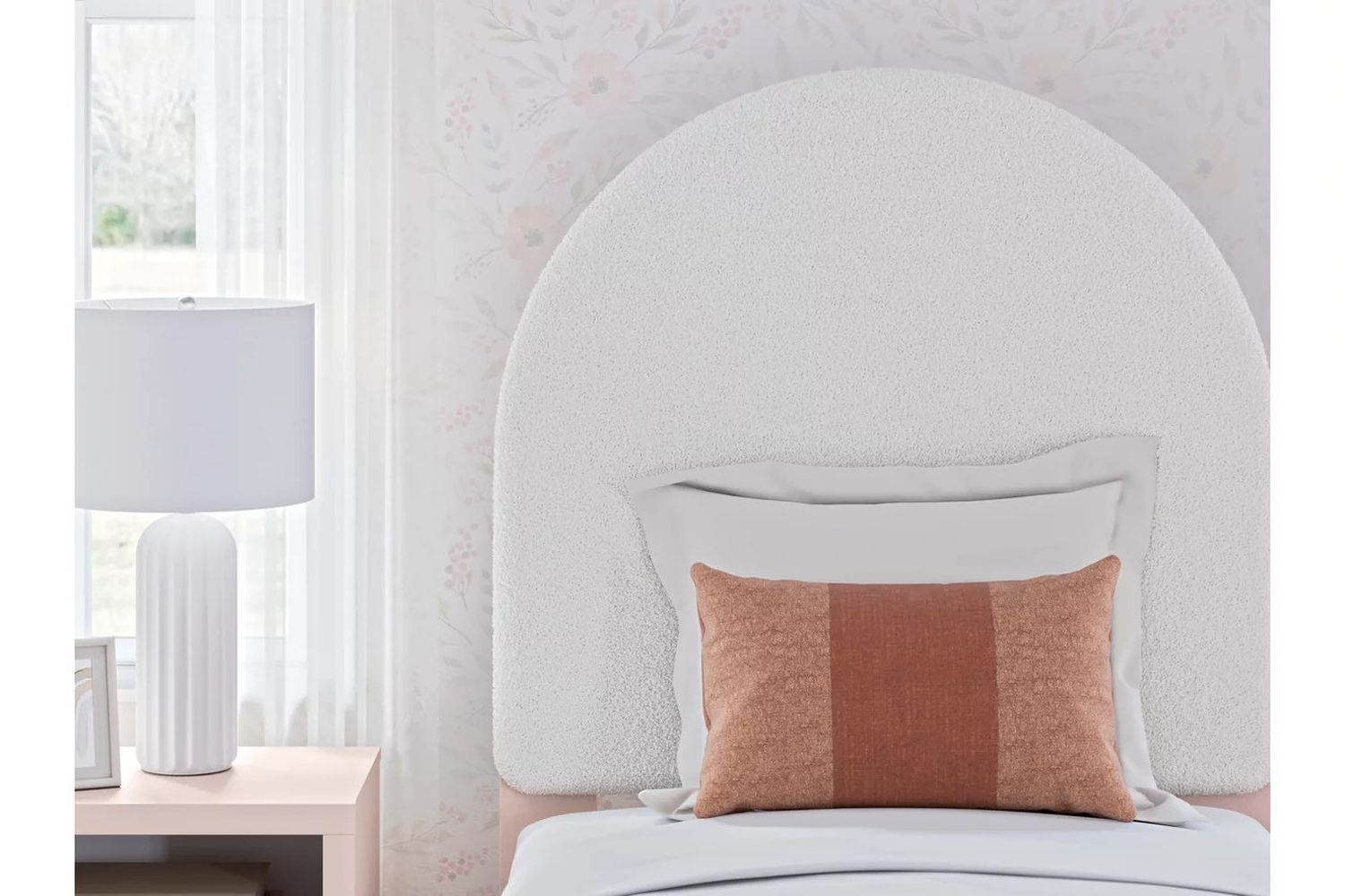 Wistenpine Twin Upholstered Panel Headboard In Blush B132353