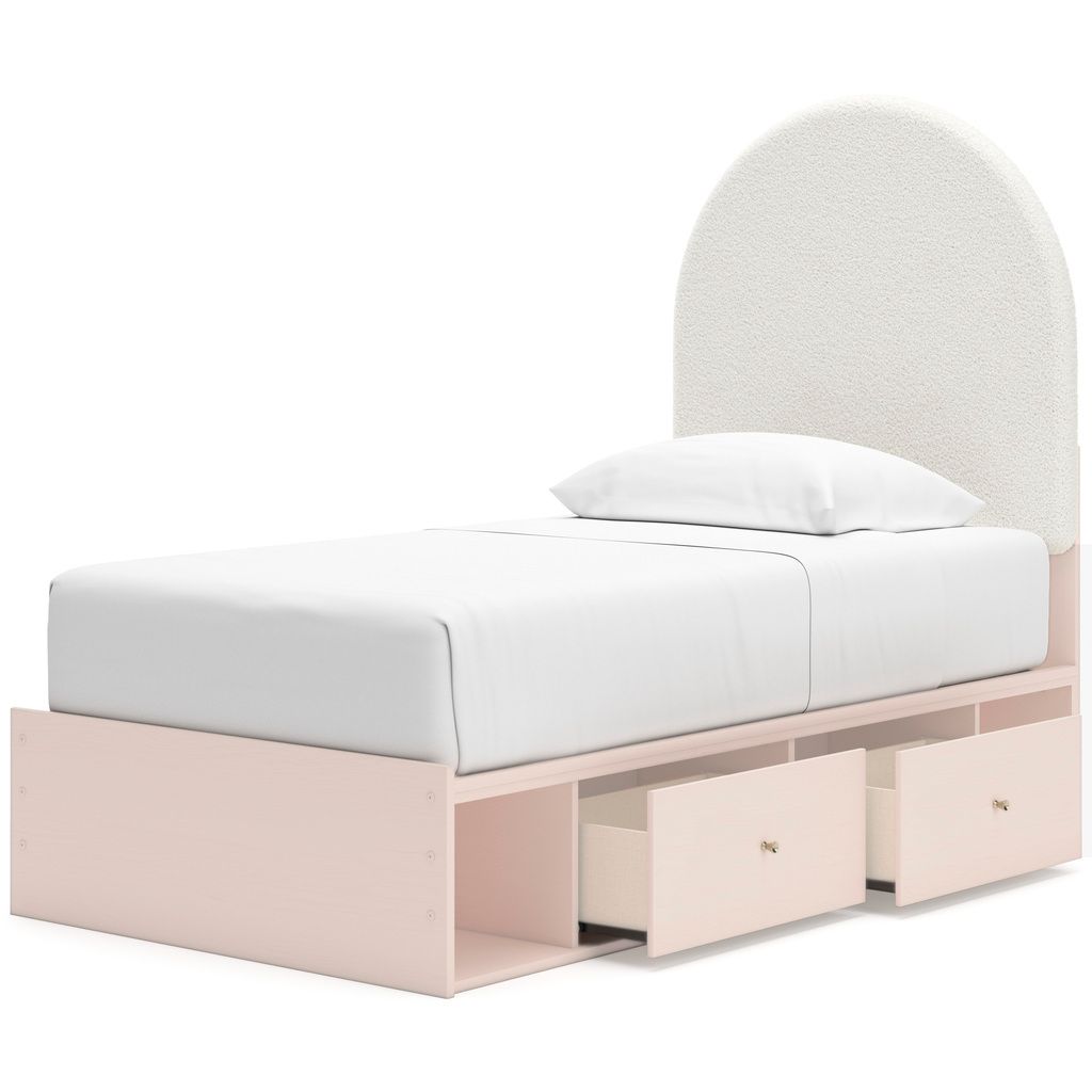Wistenpine Twin Upholstered Panel Headboard In Blush B132353