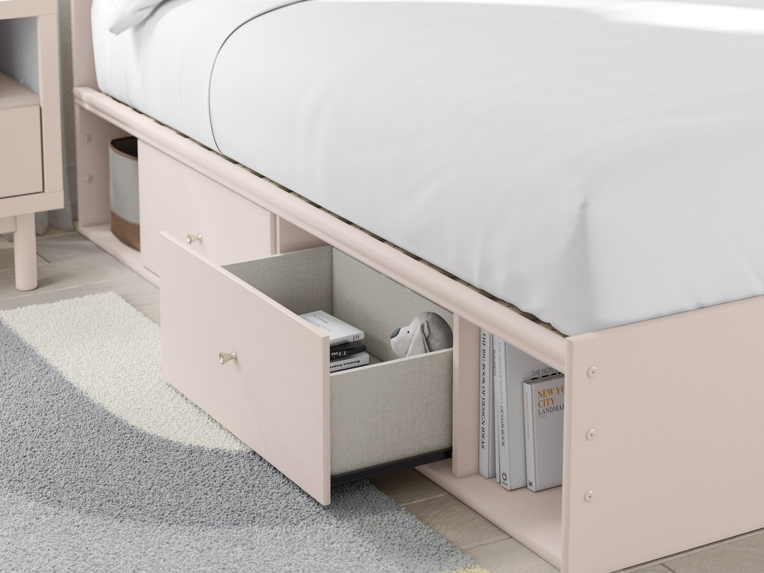 Wistenpine Full Upholstered Panel Headboard In Blush B132387