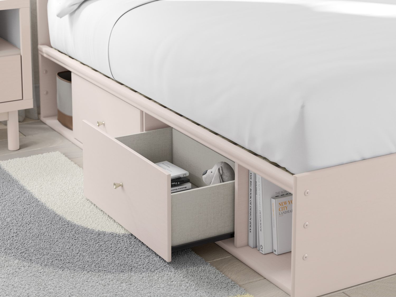 Wistenpine Full Upholstered Panel Headboard In Blush B132387