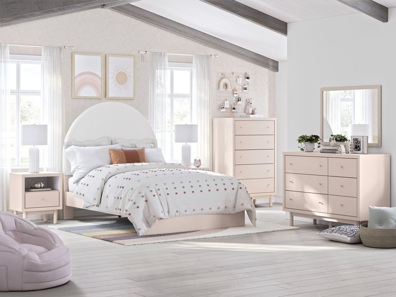 Wistenpine Nightstand In Blush B132391