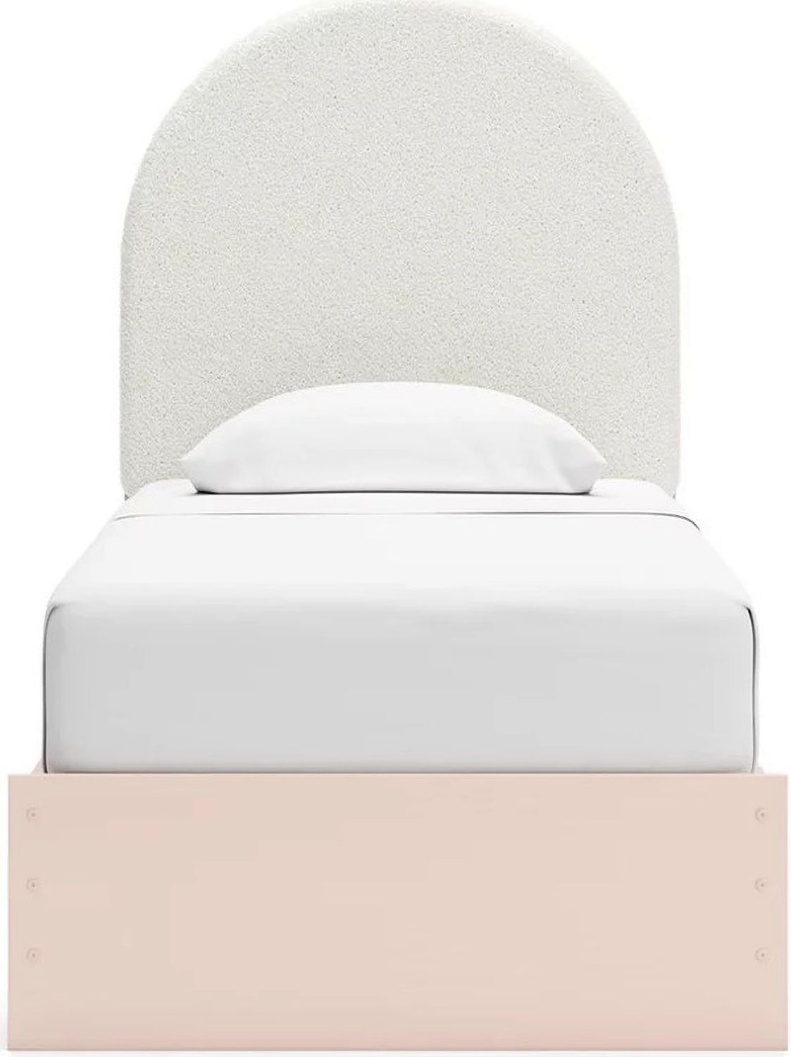 Wistenpine Twin Upholstered Panel Bed with Storage In Blush B1323B14