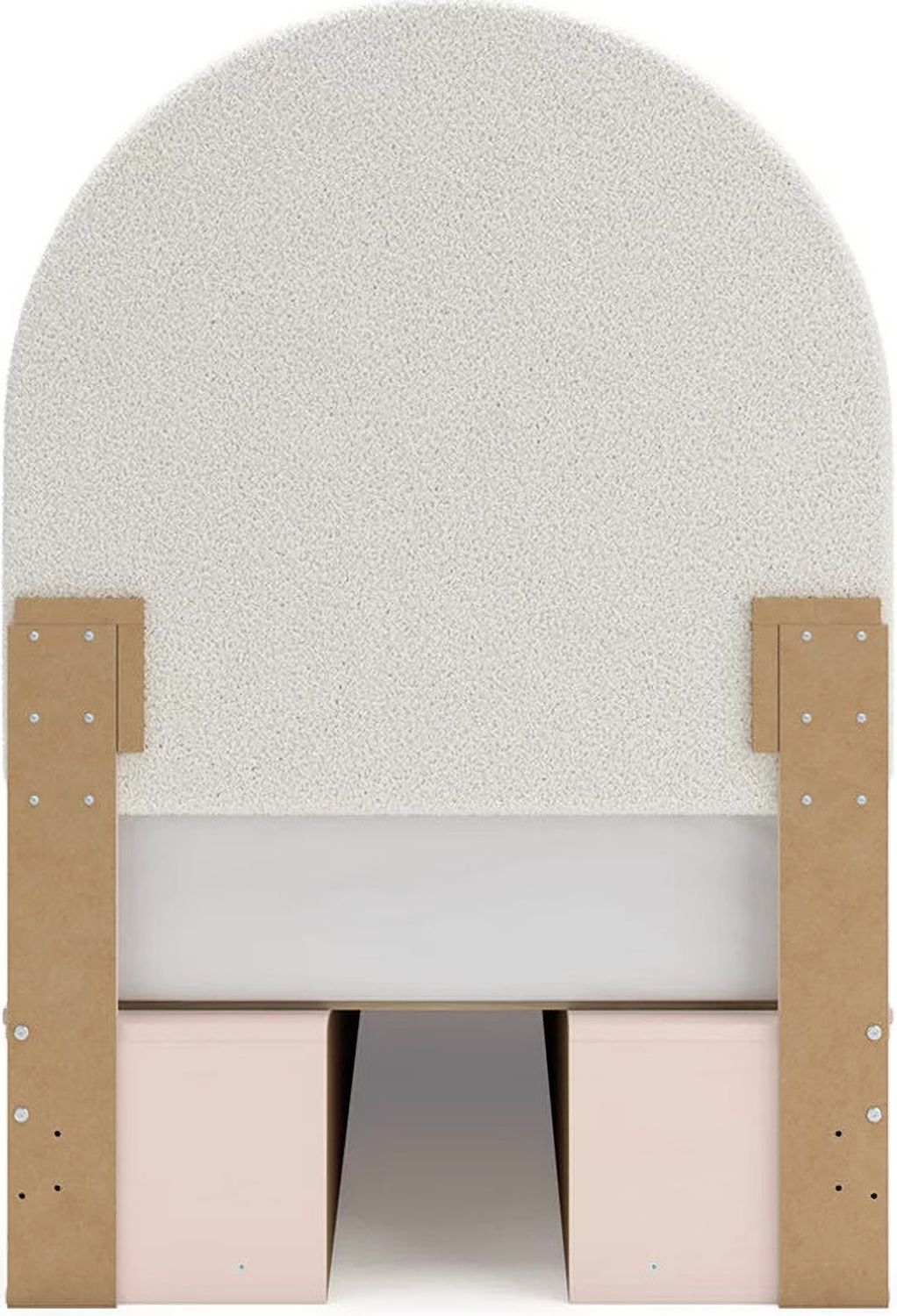 Wistenpine Twin Upholstered Panel Bed with Storage In Blush B1323B14