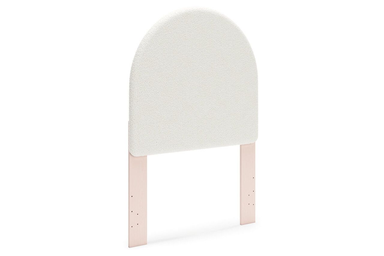 Wistenpine Twin Upholstered Panel Bed with Storage In Blush B1323B14