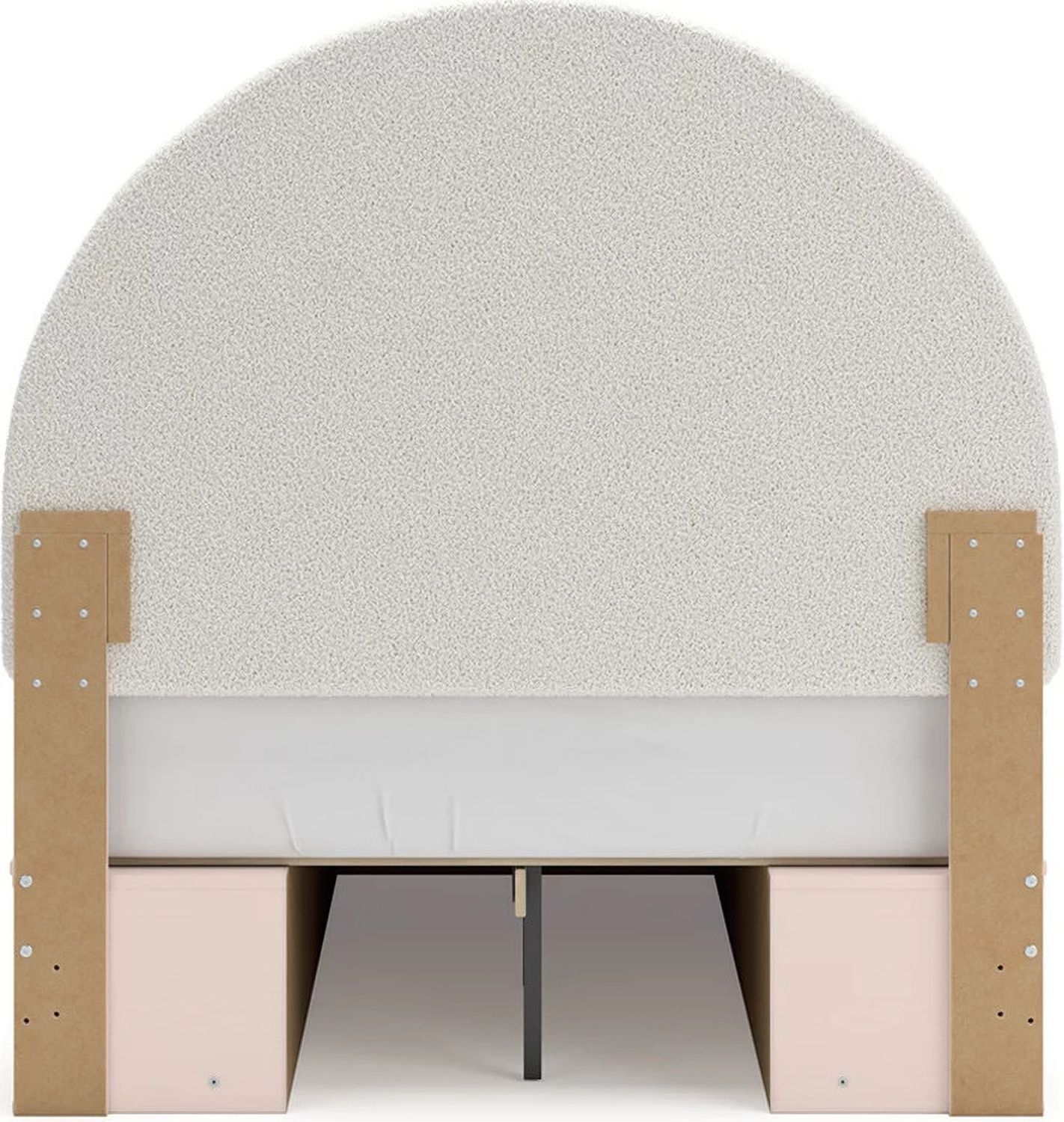 Wistenpine Full Upholstered Panel Bed with Storage In Blush B1323B15