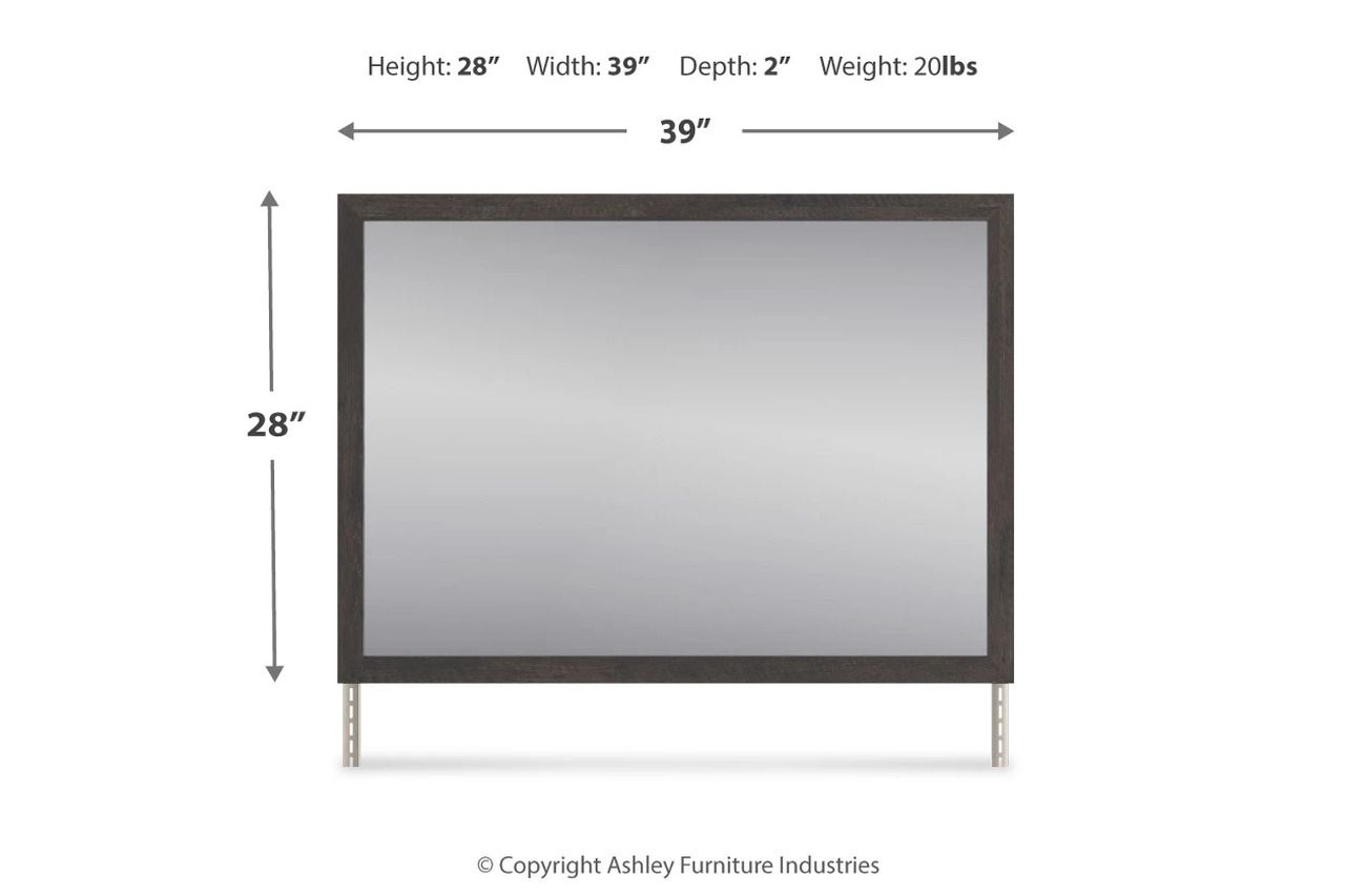 Toretto Charcoal Bedroom Mirror B138836