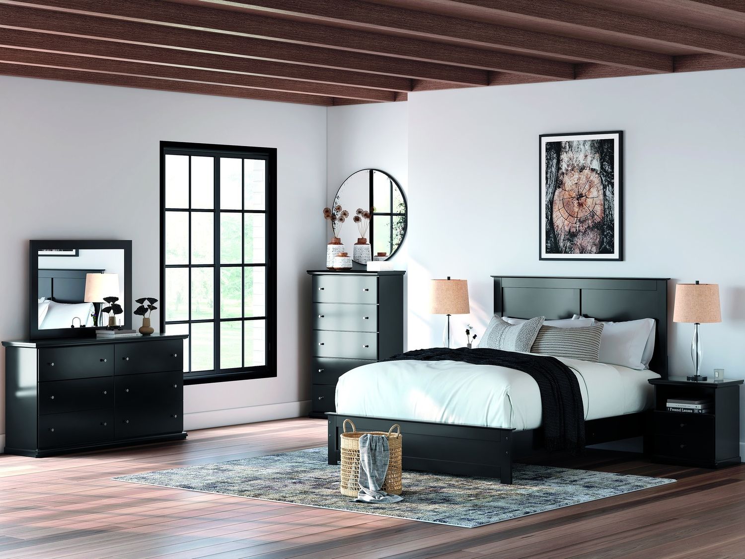 Maribel Queen Panel Bed In Black B138B53