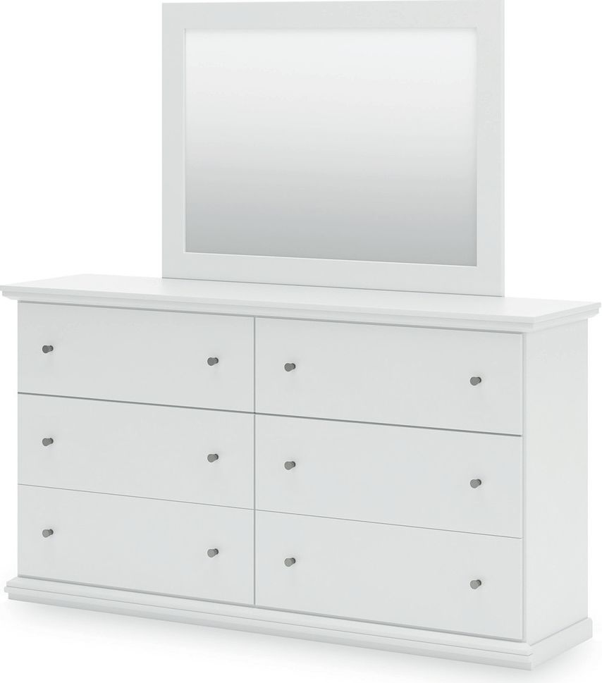Bostwick Shoals Bedroom Mirror In White B13935