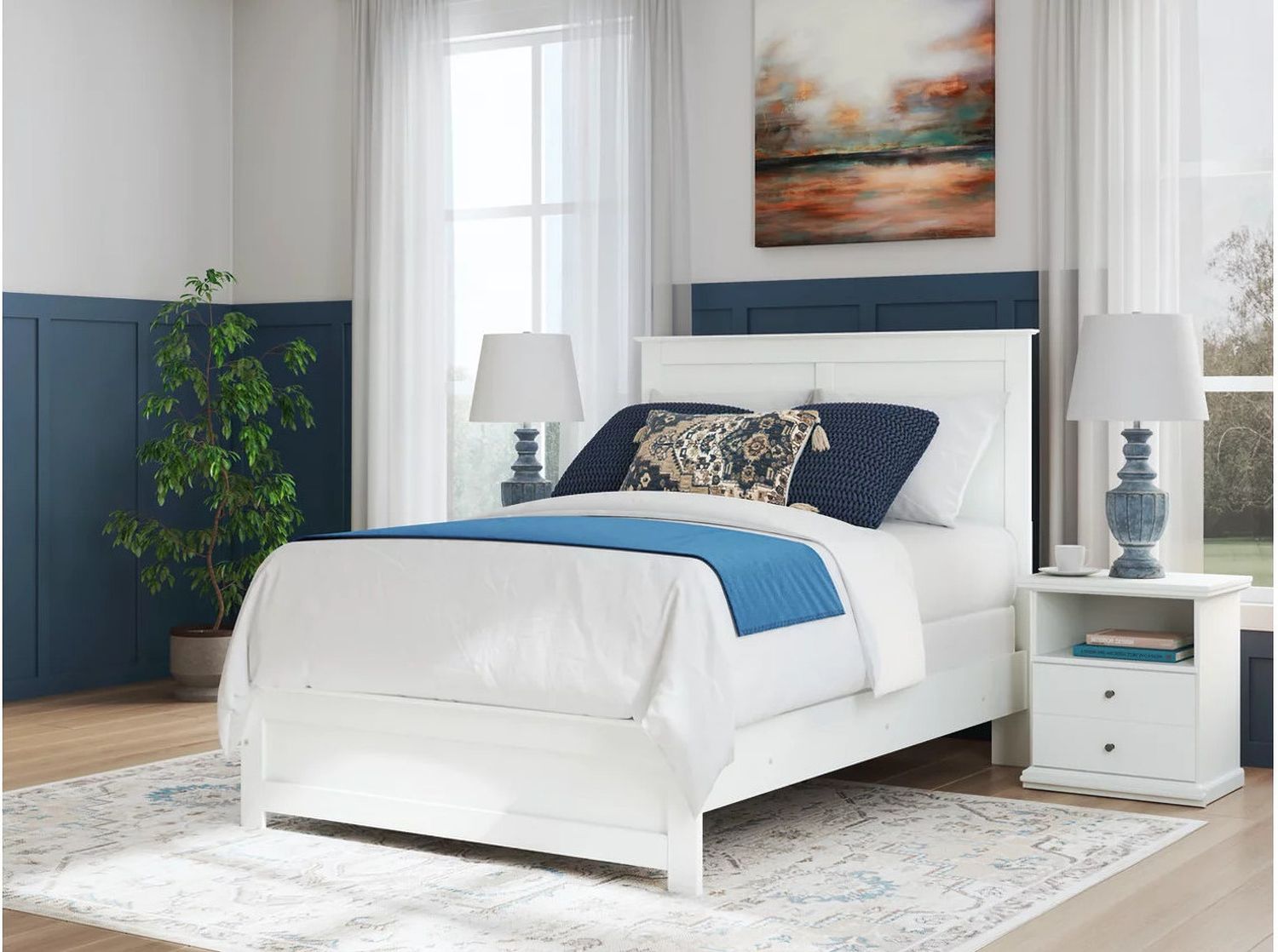Bostwick Shoals Full Panel Bed In White B139B42