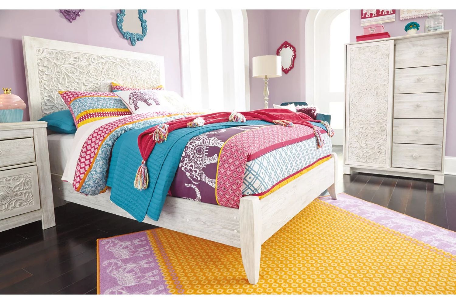 Paxberry Whitewash Twin Panel Headboard Only B18153