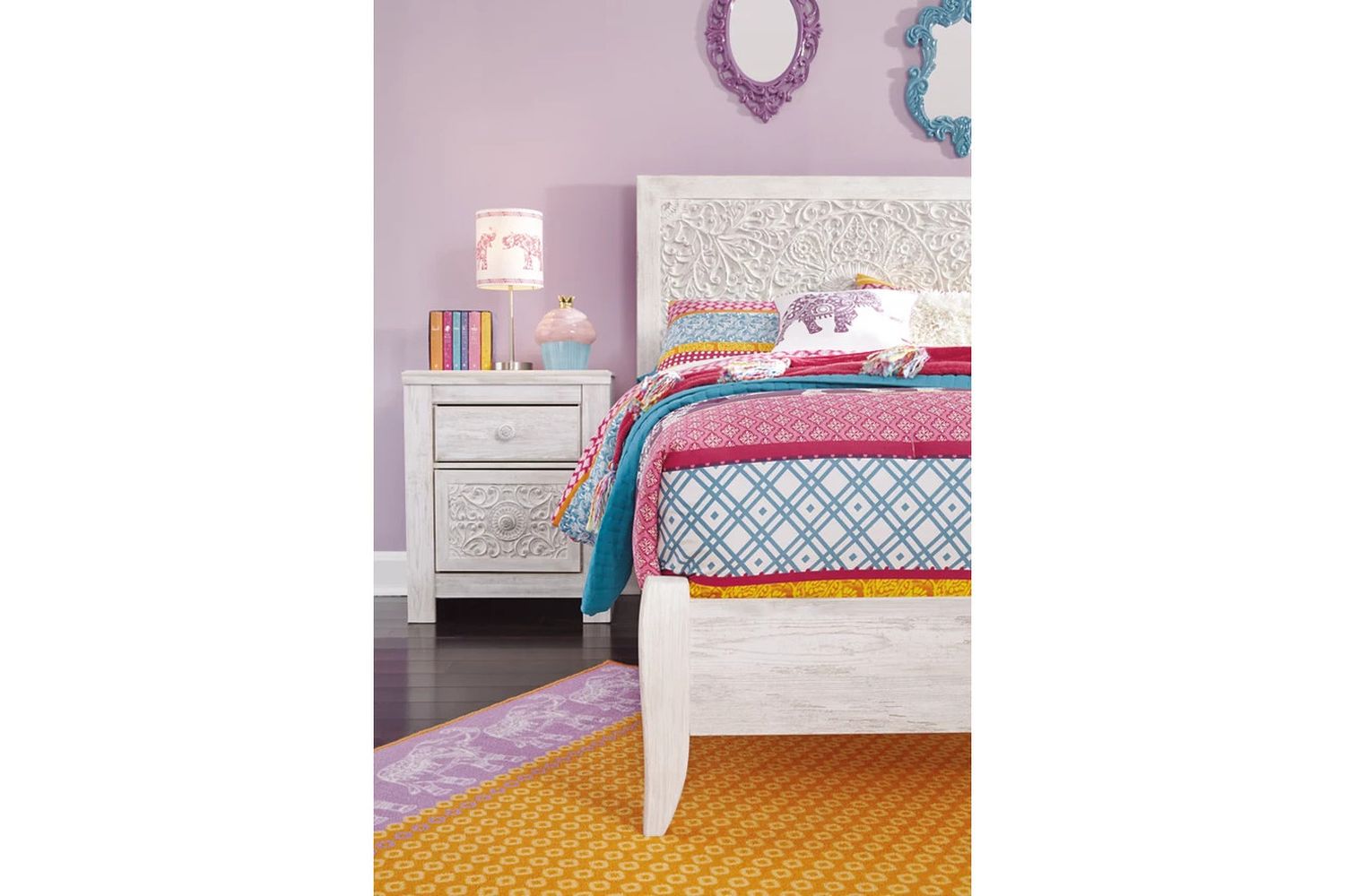 Paxberry Whitewash Twin Panel Headboard Only B18153