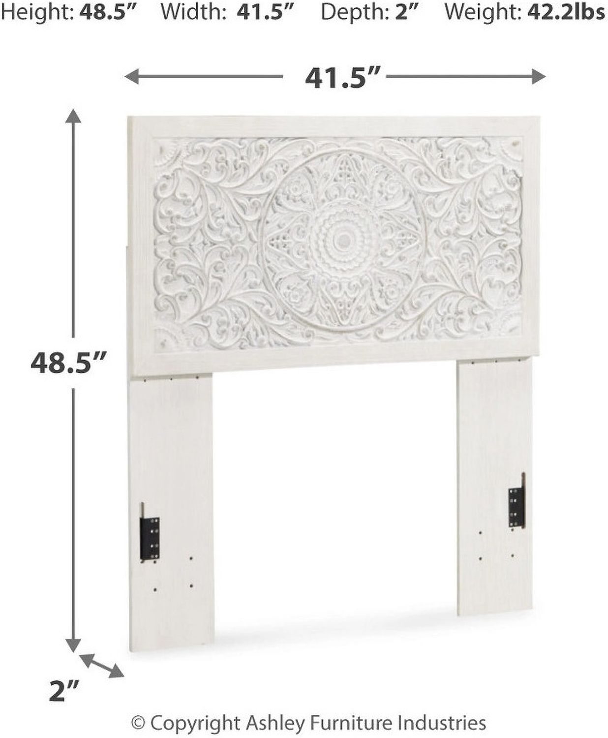Paxberry Whitewash Twin Panel Headboard Only B18153