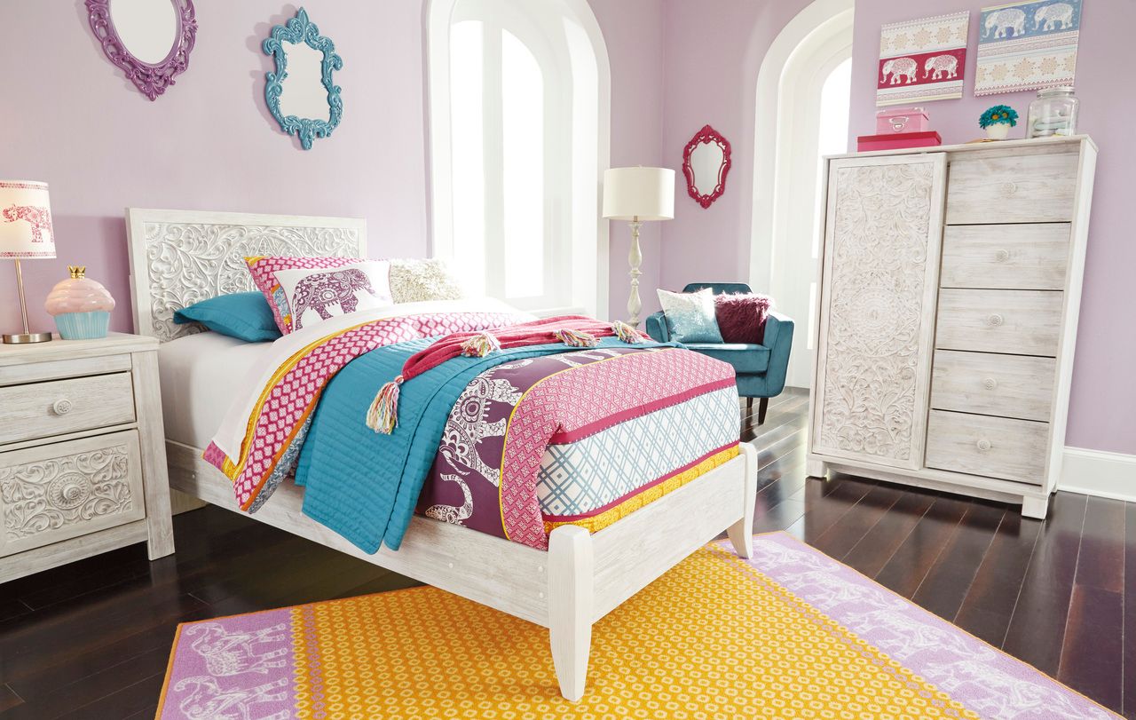 Paxberry Whitewash Twin Panel Headboard Only B18153