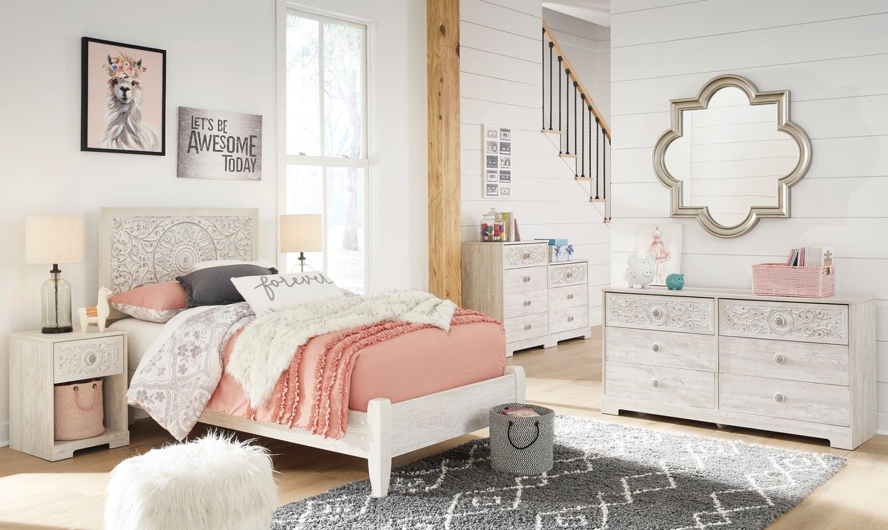 Paxberry Whitewash Twin Panel Headboard Only B18153