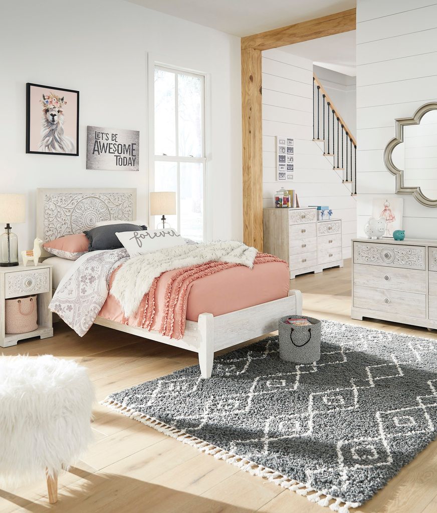 Paxberry Whitewash Twin Panel Headboard Only B18153