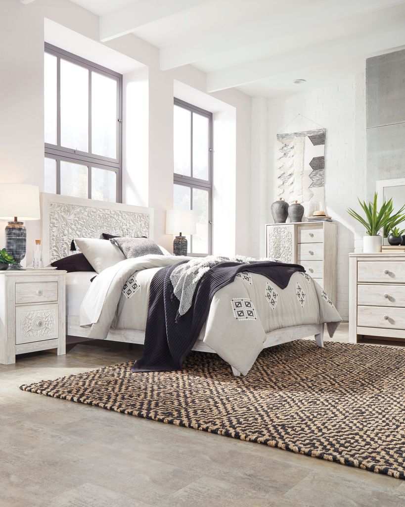 Paxberry Whitewash Queen Panel Headboard Only B18157