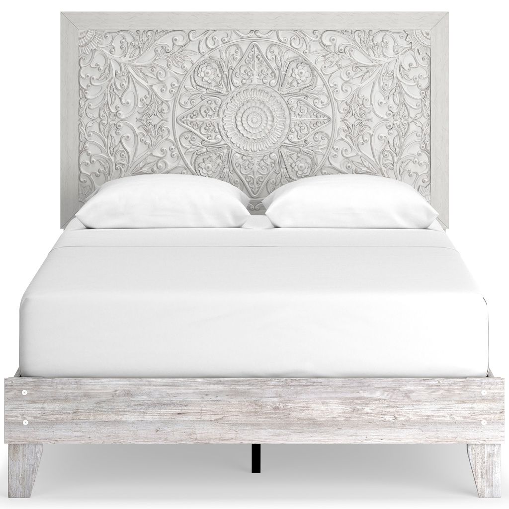 Paxberry Whitewash Queen Panel Headboard Only B18157