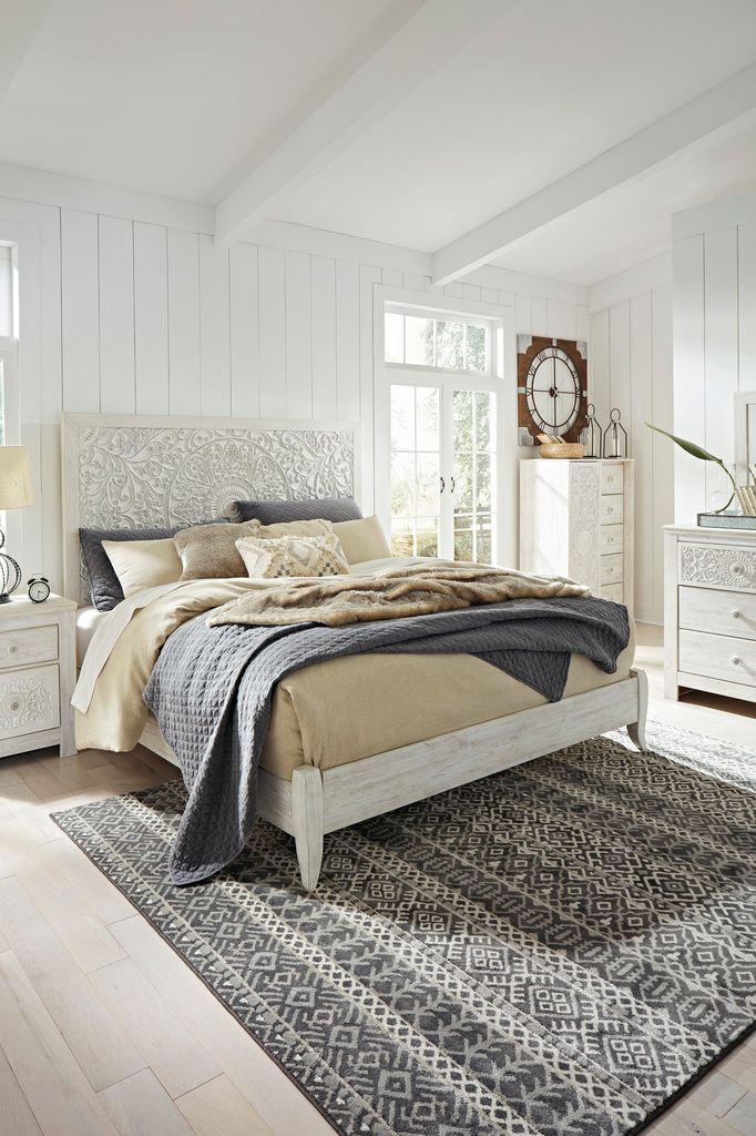 Paxberry Whitewash King Panel Headboard Only B18158