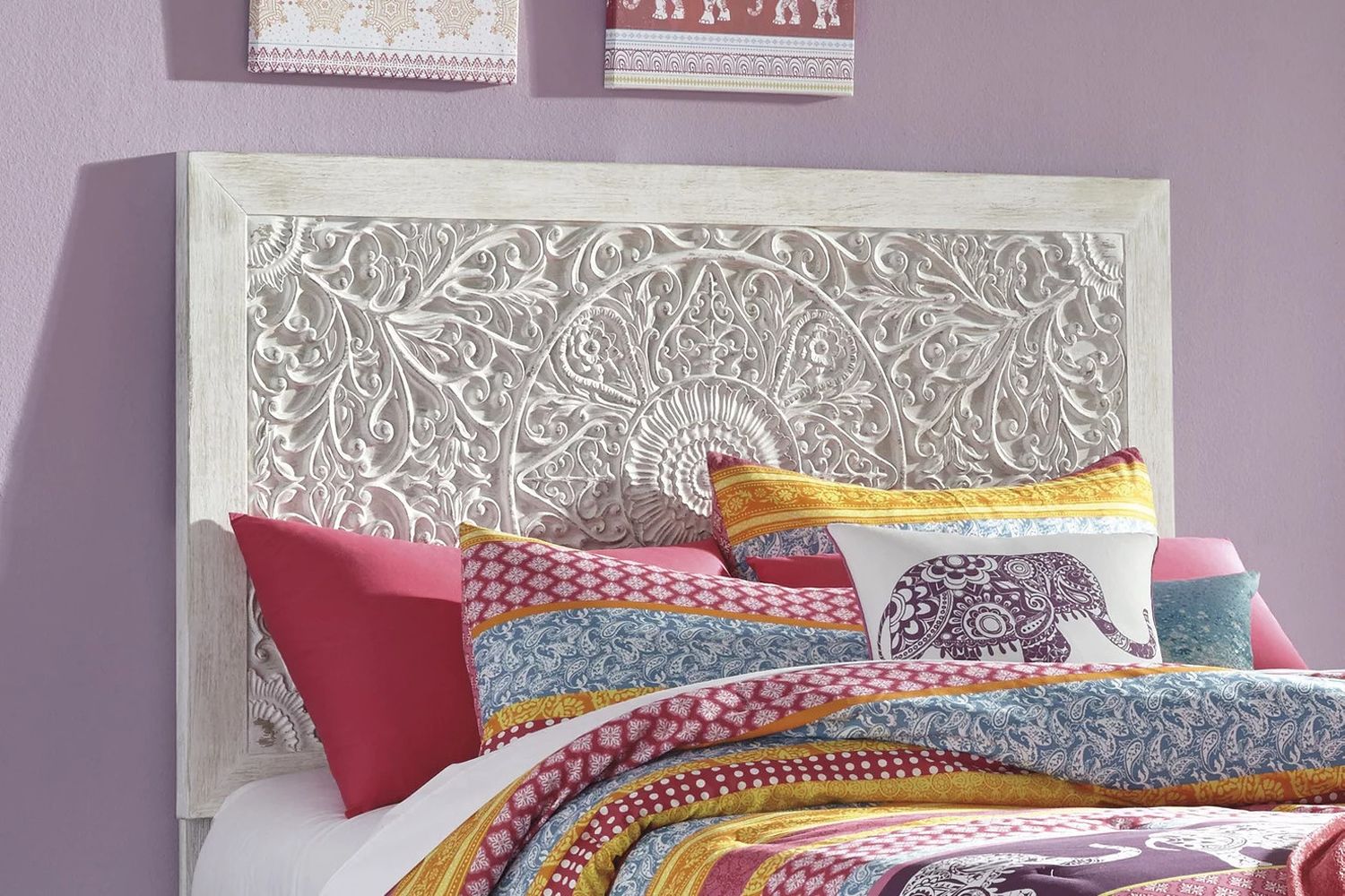 Paxberry Whitewash Full Panel Headboard Only B18187