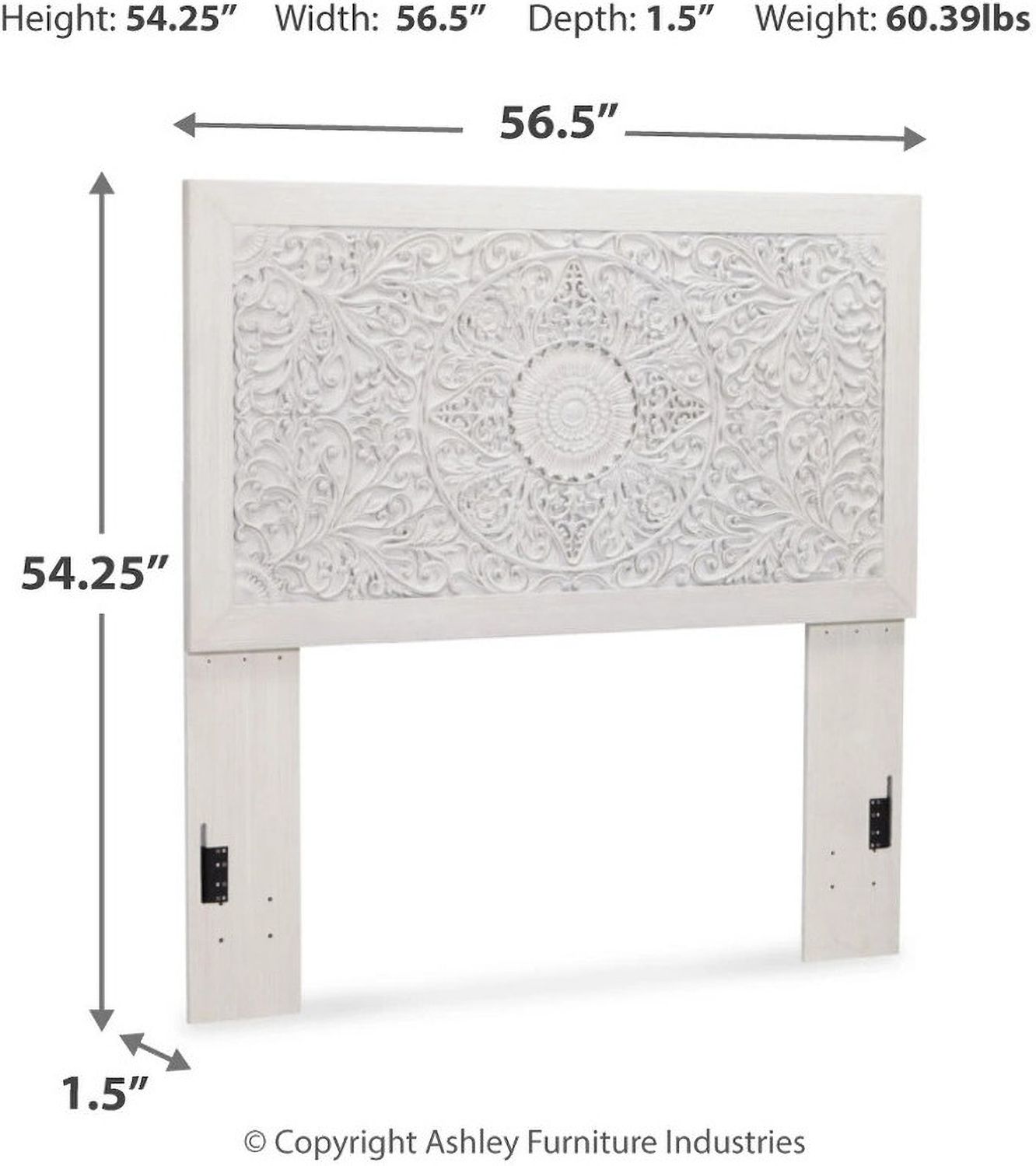 Paxberry Whitewash Full Panel Headboard Only B18187
