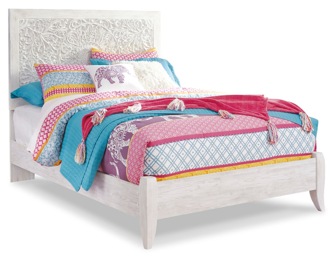 Paxberry Whitewash Full Panel Headboard Only B18187