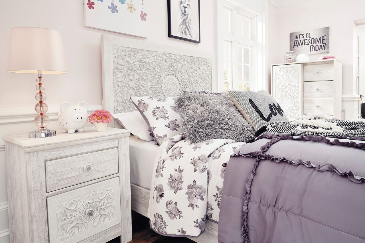 Paxberry Whitewash Full Panel Headboard Only B18187