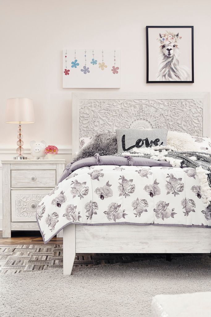 Paxberry Whitewash Full Panel Headboard Only B18187