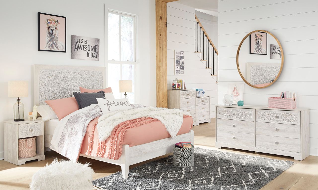 Paxberry Whitewash Full Panel Headboard Only B18187