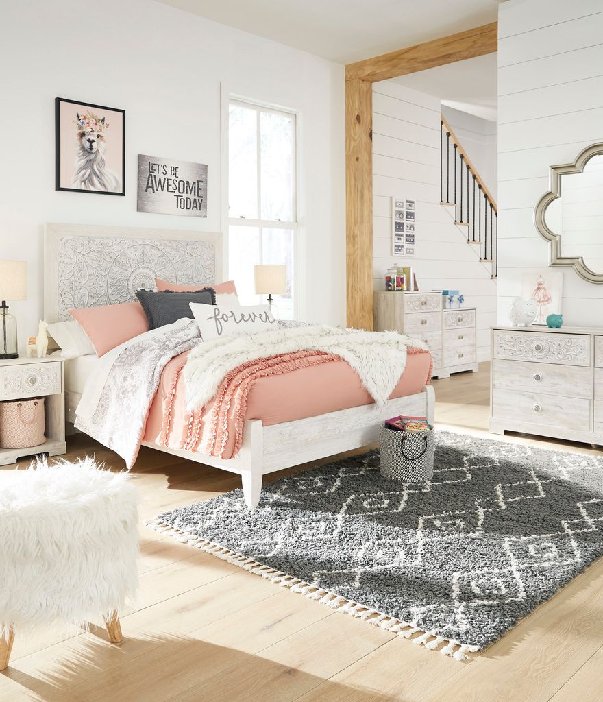 Paxberry Whitewash Full Panel Headboard Only B18187