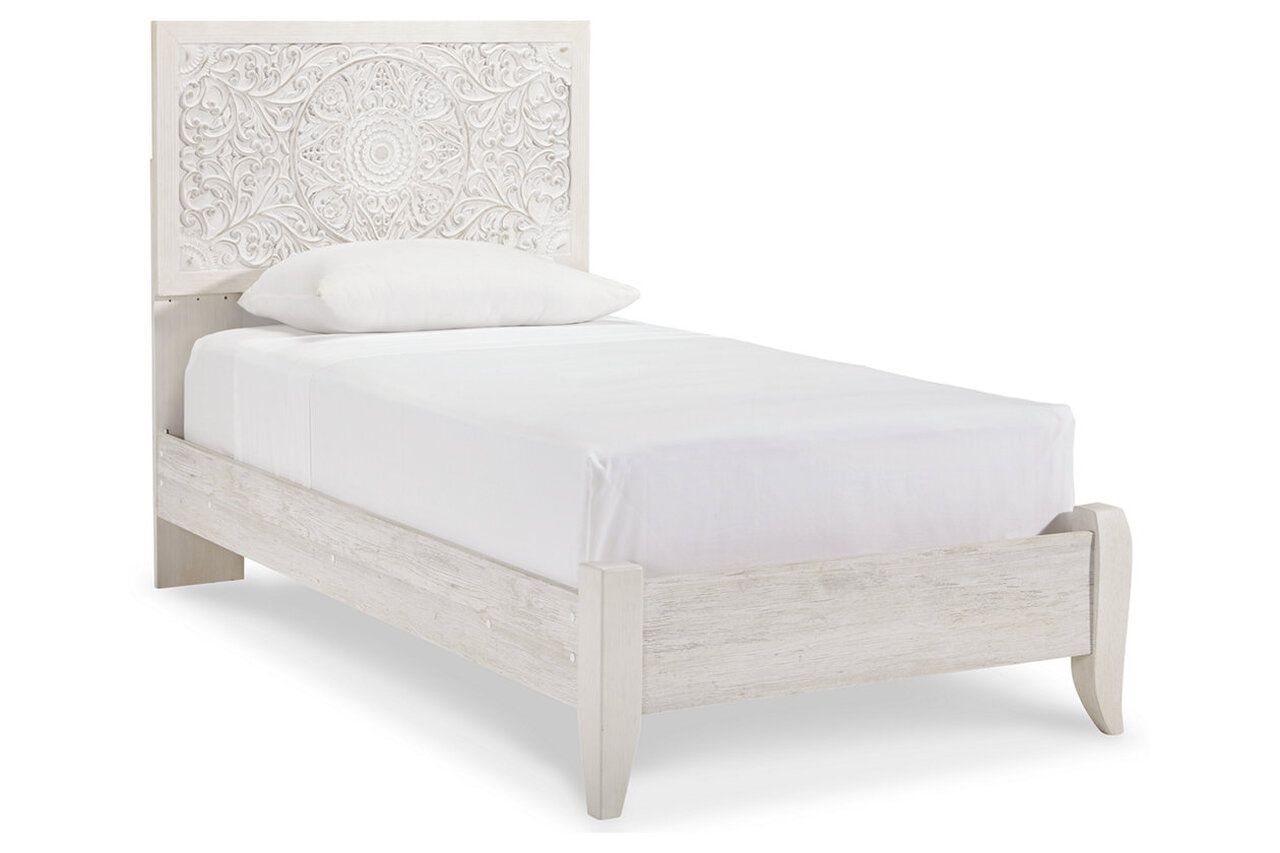 Paxberry Whitewash Twin Panel Bed B181B1