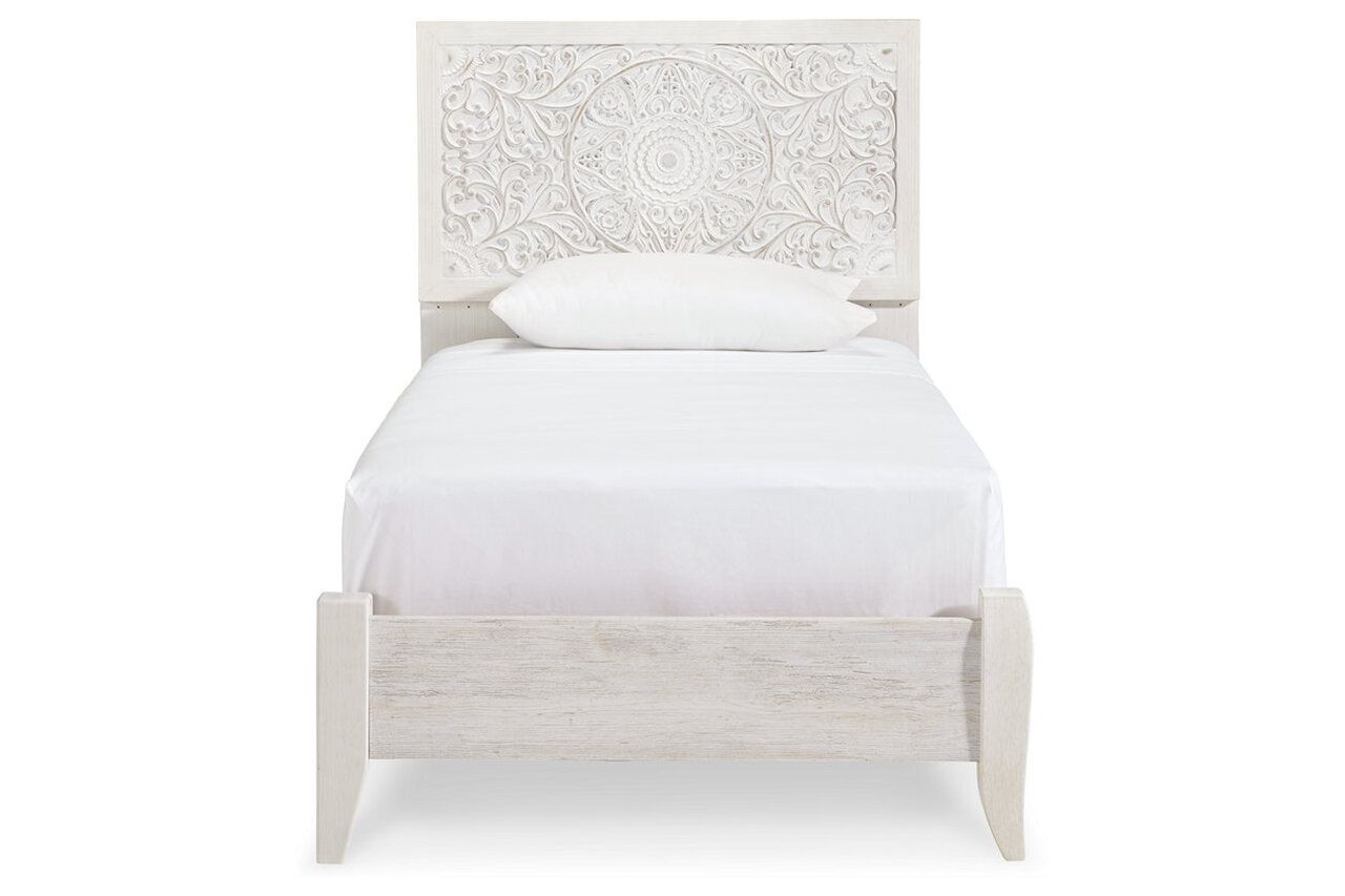 Paxberry Whitewash Twin Panel Bed B181B1