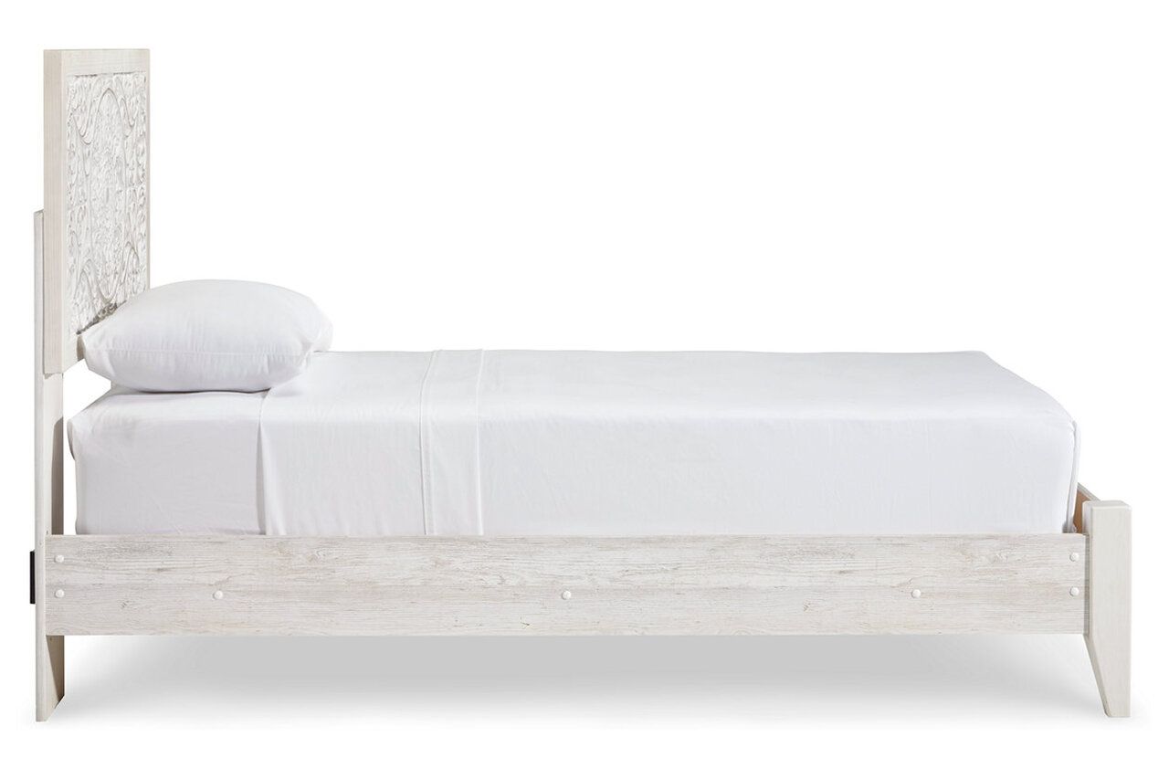 Paxberry Whitewash Twin Panel Bed B181B1