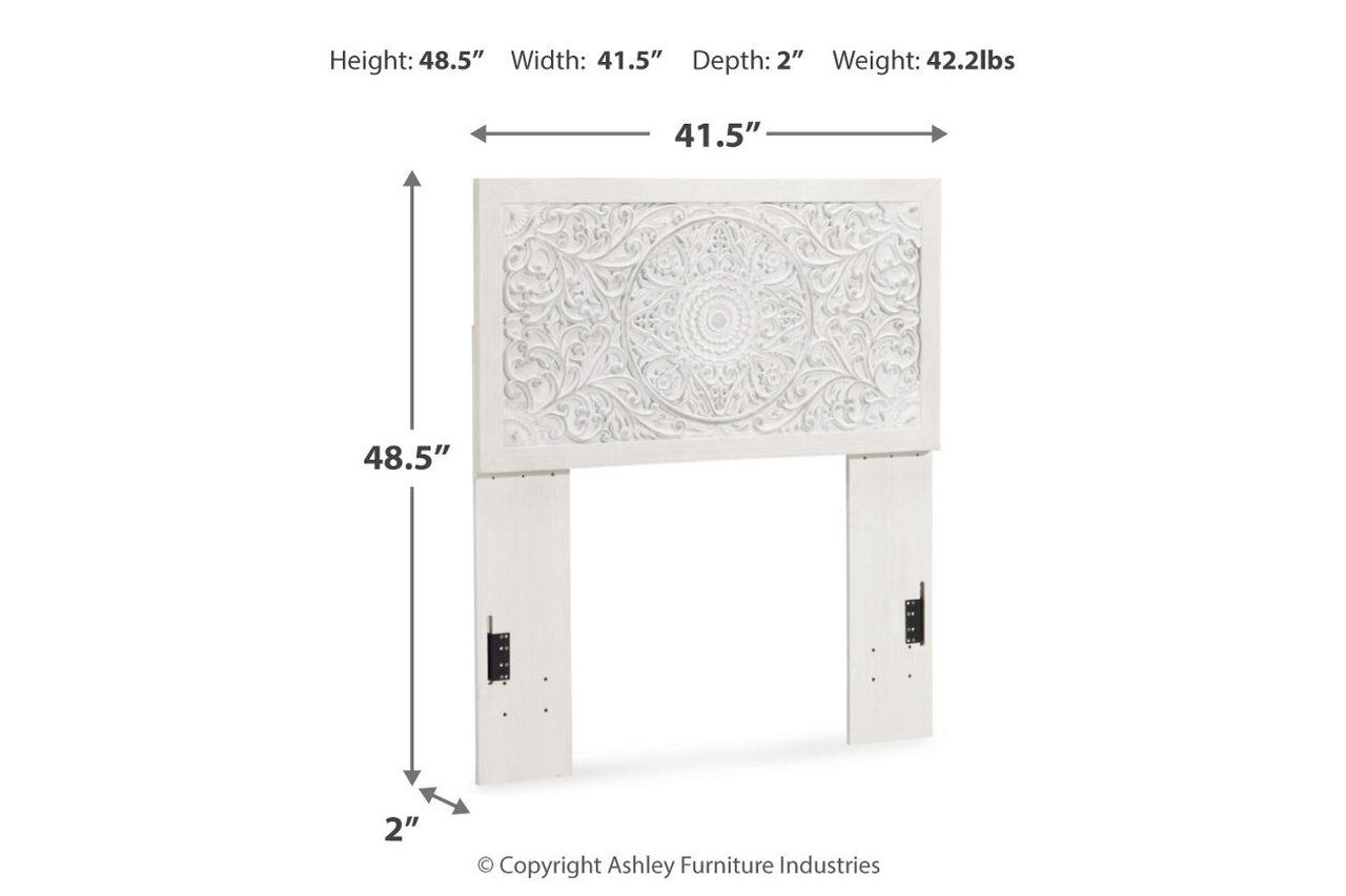 Paxberry Whitewash Twin Panel Bed B181B1